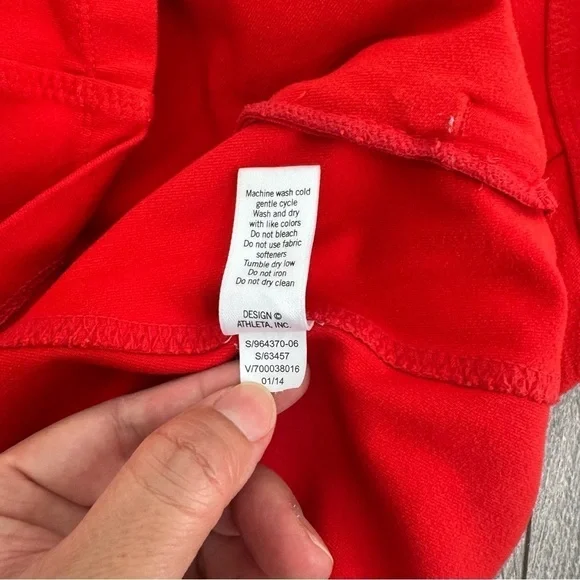 Athleta Full Zip Jacket Women’s Size Small Red Orange Stretch Performance - Picture 8 of 11